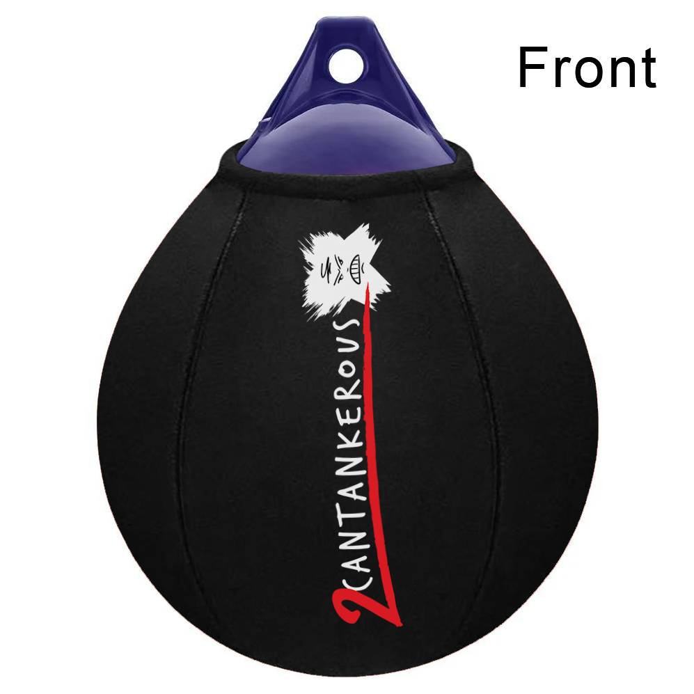 2Cantankerous FenderSox™ — Black colorway, front view, A-series ball fender