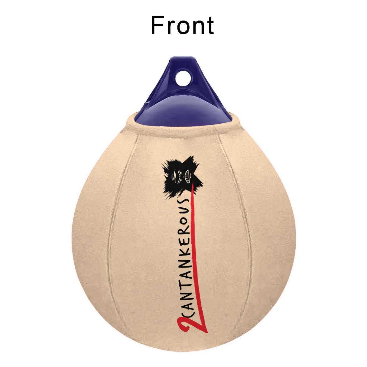2Cantankerous FenderSox™ — Sand colorway, front view, A-series ball fender