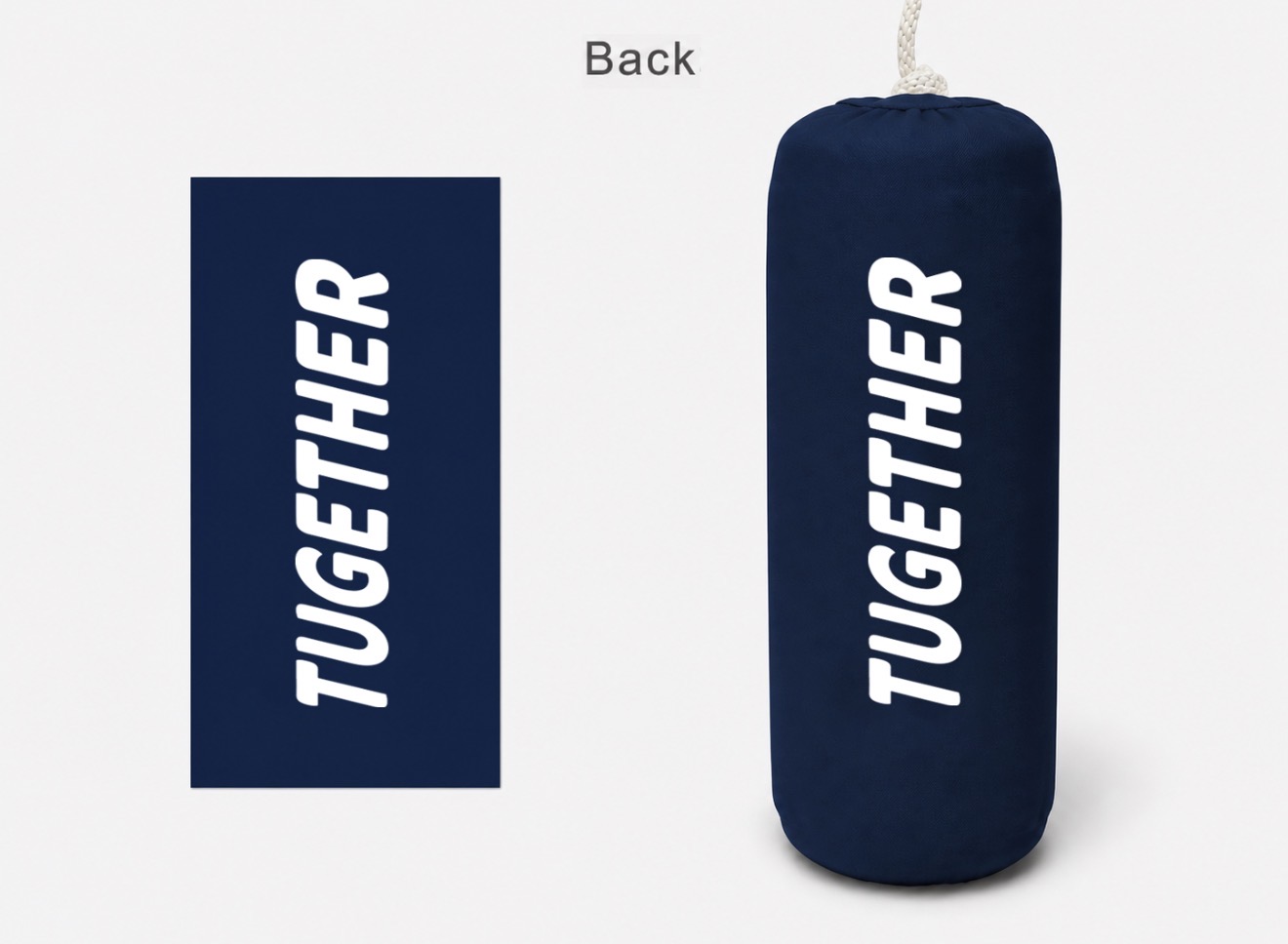 Flat dieline + 3D render — Back