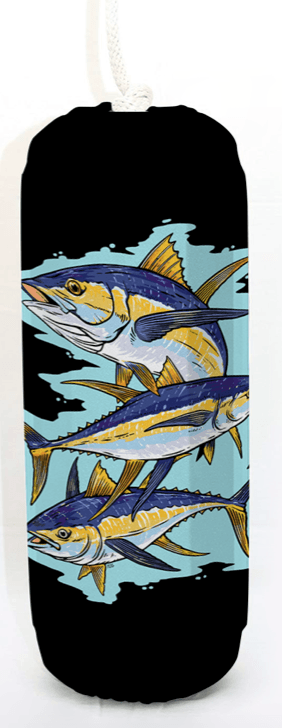 Tri-Tuna: Peter James Glenn Artwork (Black) - Flexifabrics Marine