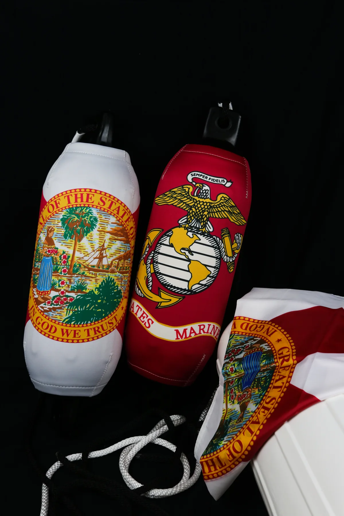 Florida flag, Marine Corps, and regional custom FenderSox collection