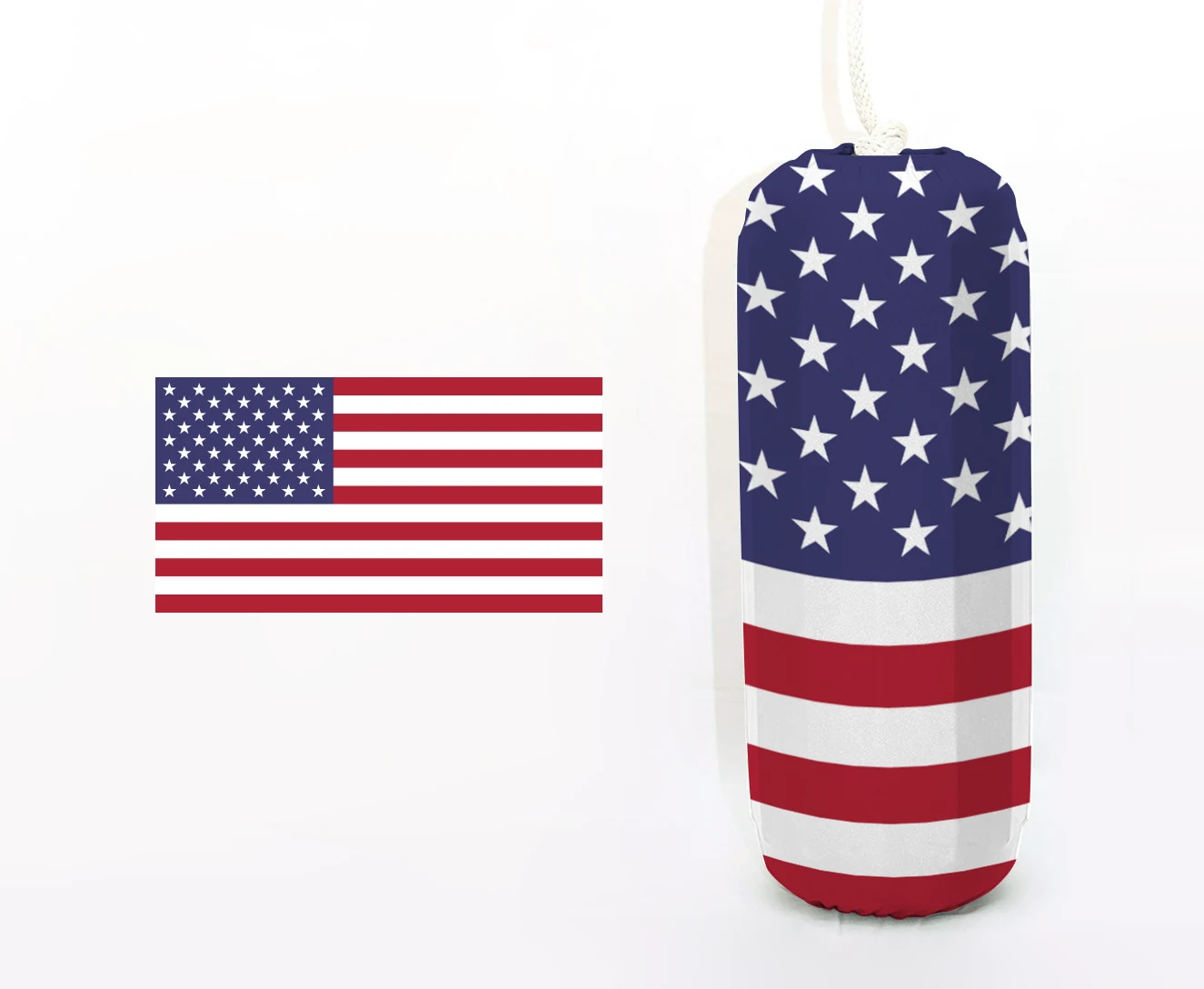 US Flag FenderSox™ — navy, red, and white flag colorway, design mockup