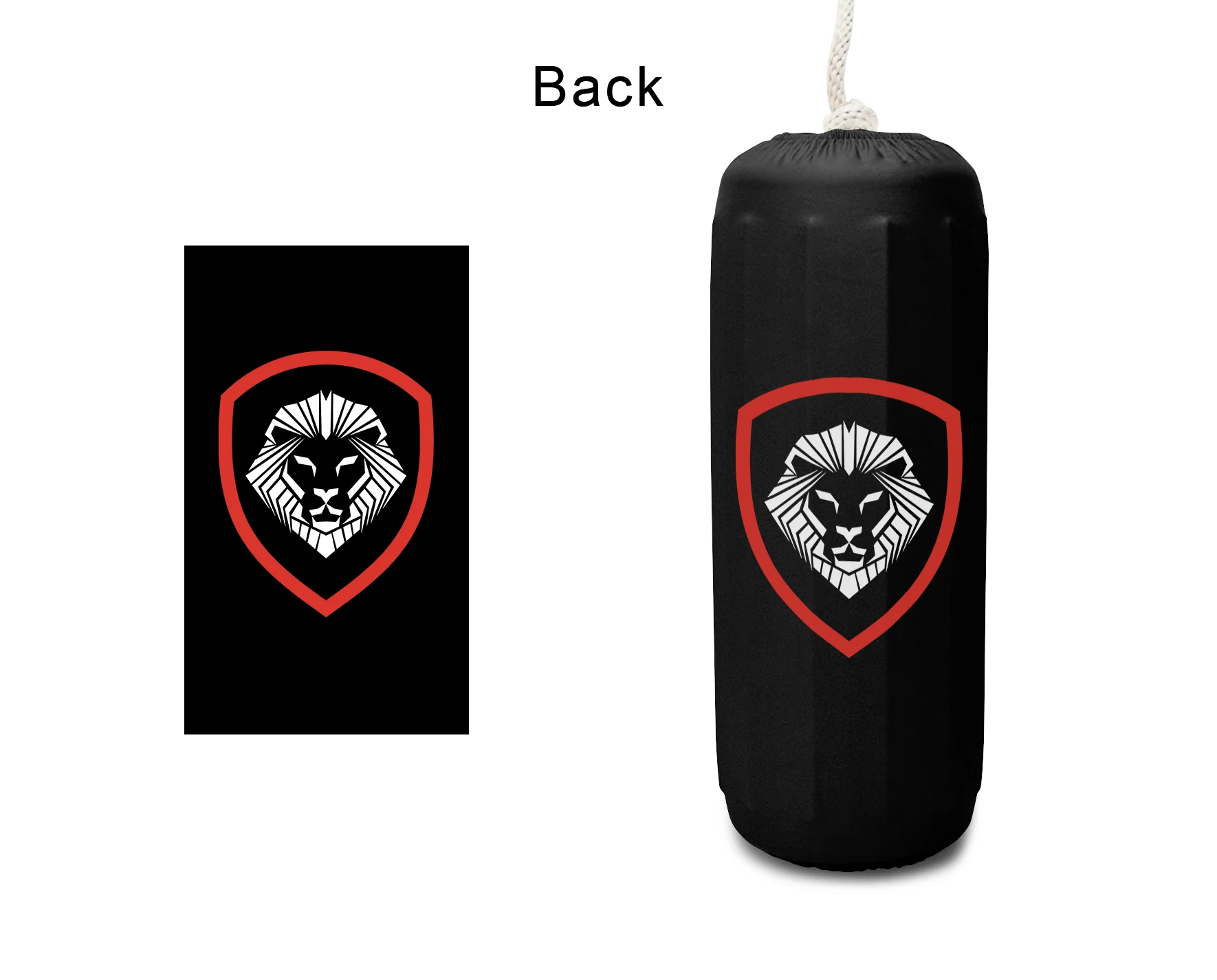 Valuetainment Black Red FenderSox™ — black colorway with red and white crest, back view