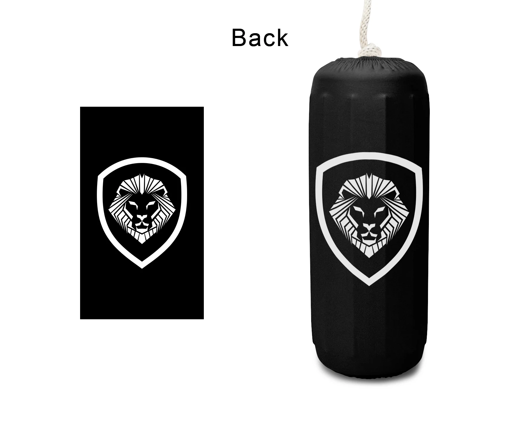 Valuetainment FenderSox™ — black colorway, back view with white crest