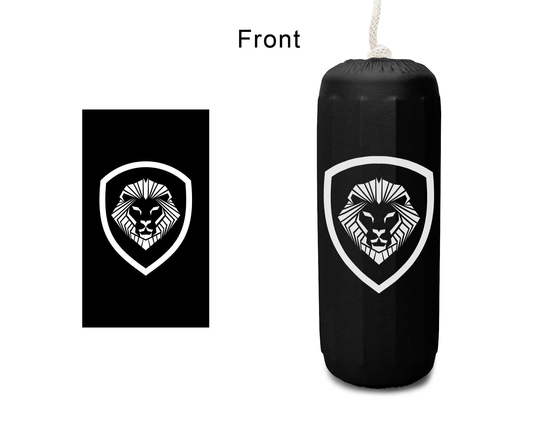 Valuetainment FenderSox™ — black colorway, front view with white crest