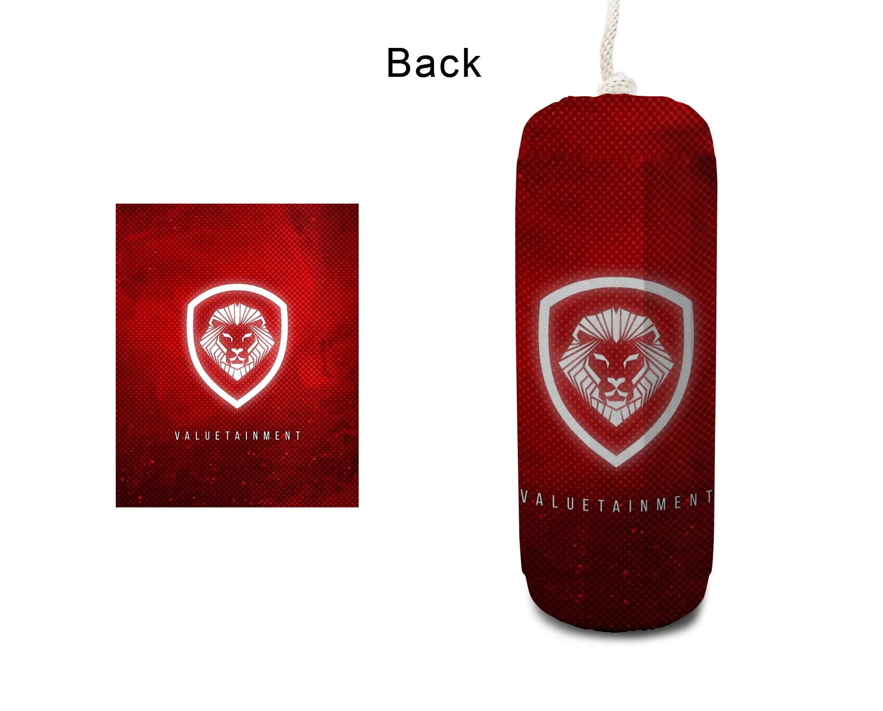 Valuetainment Red FenderSox™ — red colorway, back view with white crest