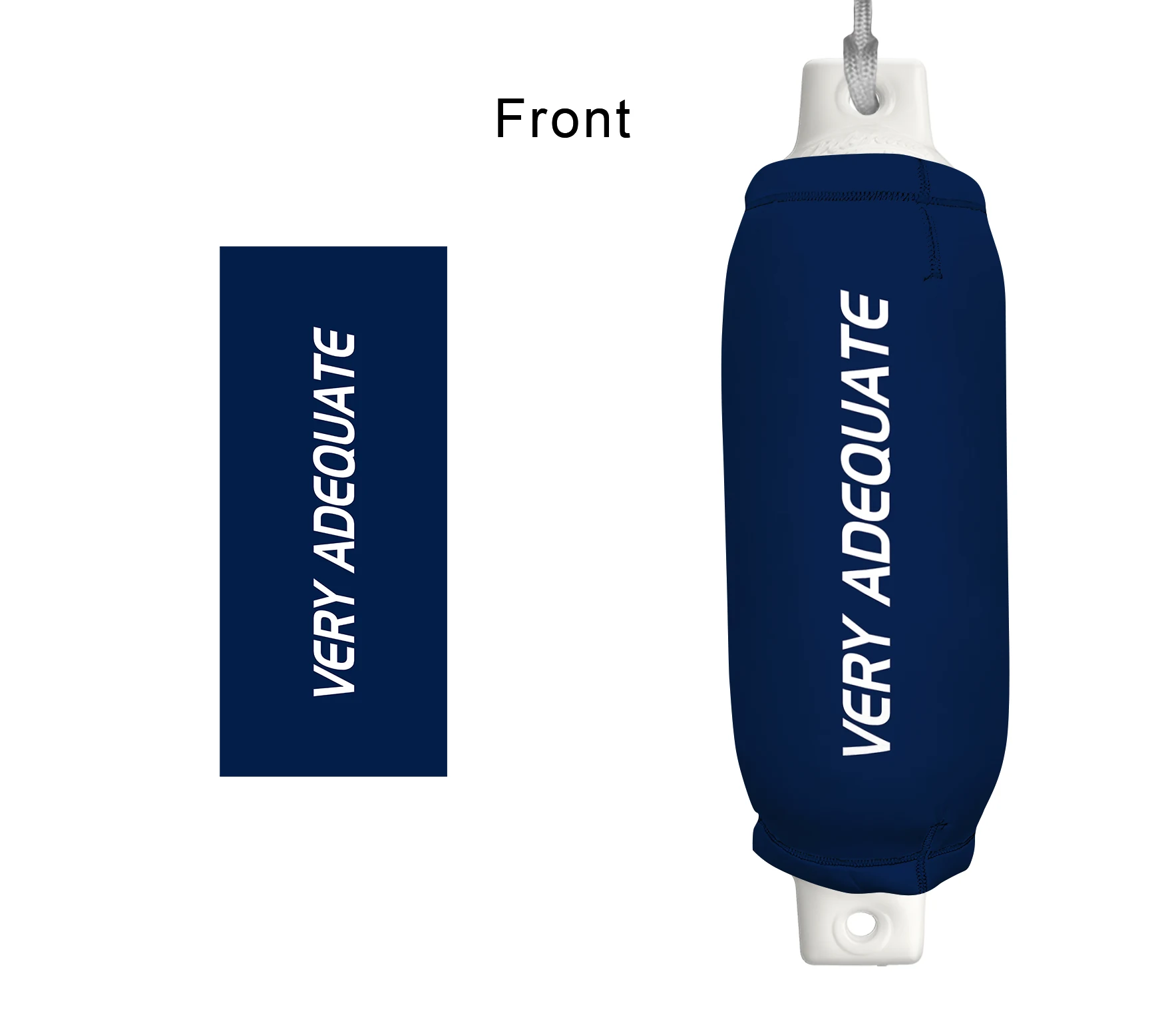 Very Adequate FenderSox™ — navy colorway, front view with white wordmark
