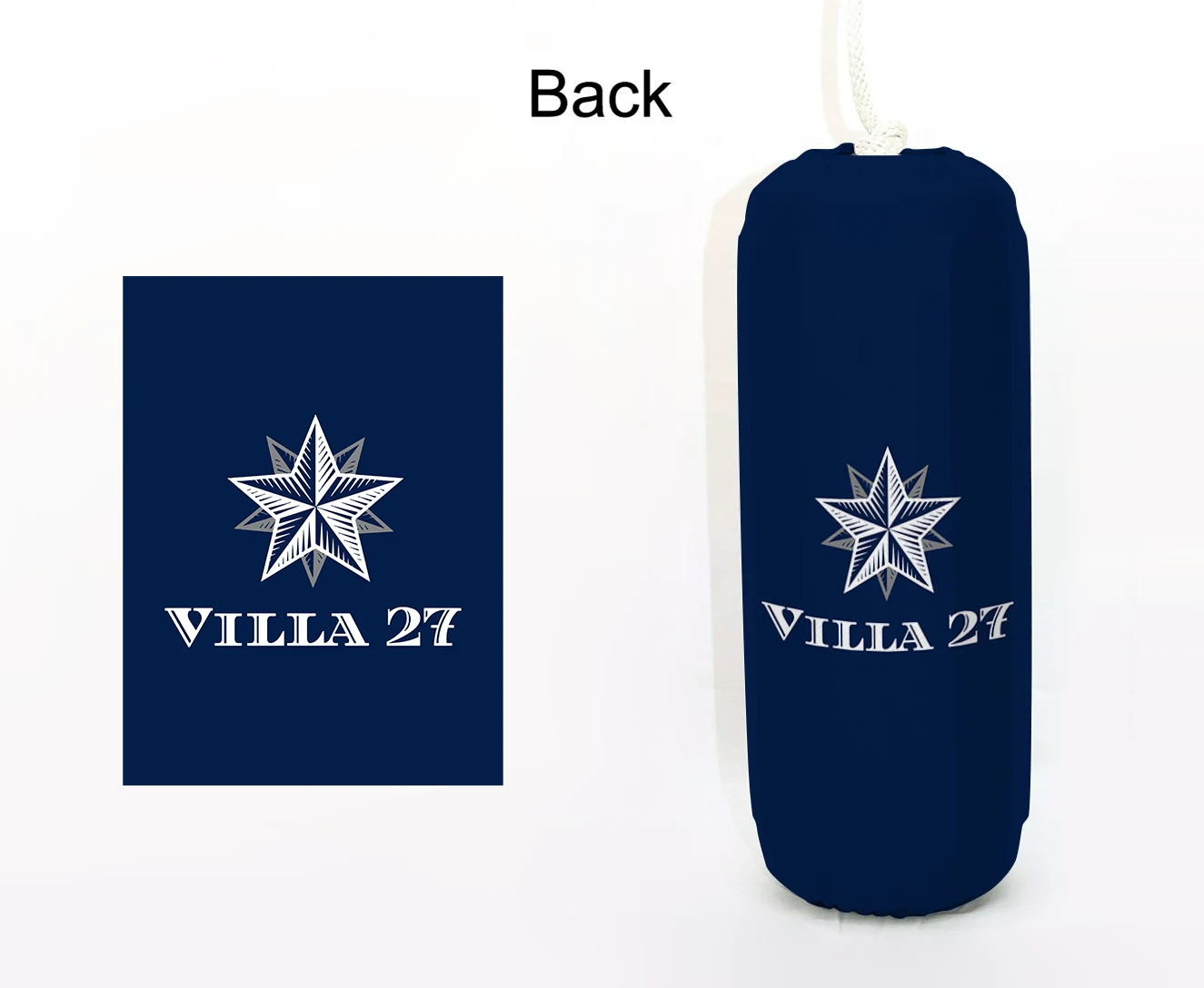 Villa 27 FenderSox™ — navy colorway, back view with white wordmark